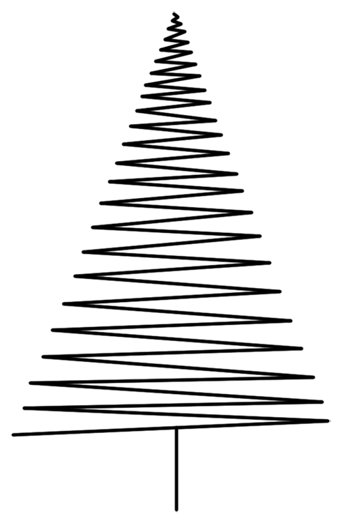 zigzag christmas tree